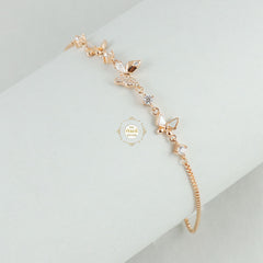 Sparkling Silver Whimsical Butterfly Bracelet