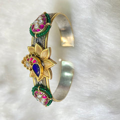 Sterling Silver Gulbahar Peacock Kada (Piece)