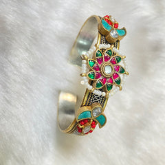 Sterling Silver Feroza Phool Kada (Piece)