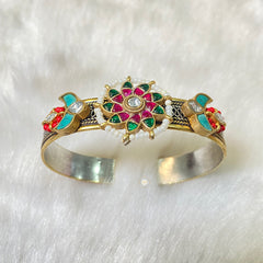 Sterling Silver Feroza Phool Kada (Piece)