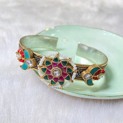 Sterling Silver Feroza Phool Kada (Piece)