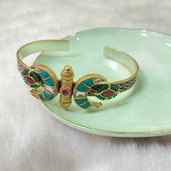 Sterling Silver Feroza Phool Kada (Piece)