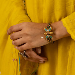 Sterling Silver Feroza Phool Kada (Piece)