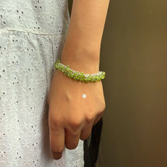 Sterling Silver Natural Peridot Bracelet
