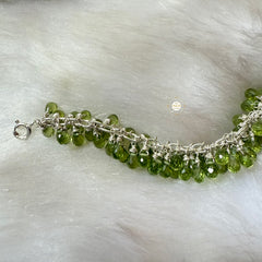 Sterling Silver Natural Peridot Bracelet