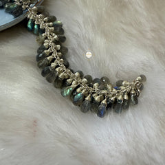 Sterling Silver Natural Labradorite Bracelet