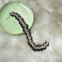 Sterling Silver Natural Amethyst Bracelet