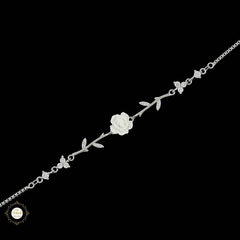 Sterling Silver Sparkling Elegant Bloom Bracelet