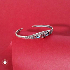 Sterling Silver Sparkling Owl Bracelet