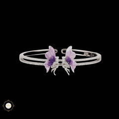 Sterling Silver Sparkling Wings of Grace Bracelet