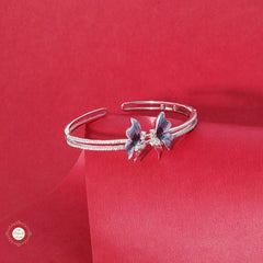 Sterling Silver Sparkling Wings of Grace Bracelet