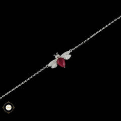 Sterling Silver Sparkling Sweet Bee Delight Bracelet