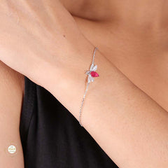 Sterling Silver Sparkling Sweet Bee Delight Bracelet