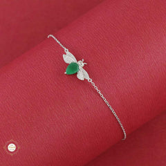 Sterling Silver Sparkling Sweet Bee Delight Bracelet