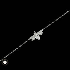 Sterling Silver Sparkling Sweet Bee Delight Bracelet