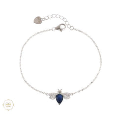 Sterling Silver Sparkling Sweet Bee Delight Bracelet