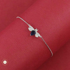 Sterling Silver Sparkling Sweet Bee Delight Bracelet