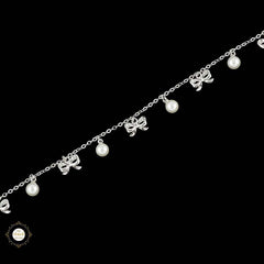 Sterling Silver Sparkling Pearl Stone Bracelet