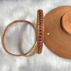 Sterling Silver Stone Bangle