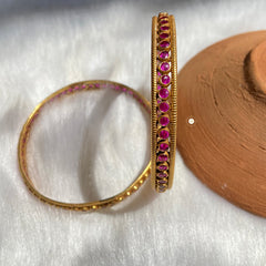 Sterling Silver Stone Bangle