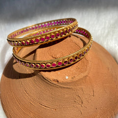 Sterling Silver Stone Bangle