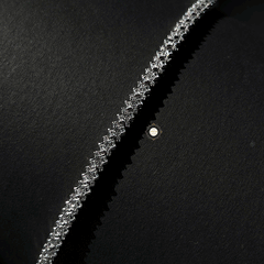 Sparkling Silver Shimmer Stone Bracelet