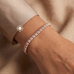 Sparkling Silver Shimmer Stone Bracelet