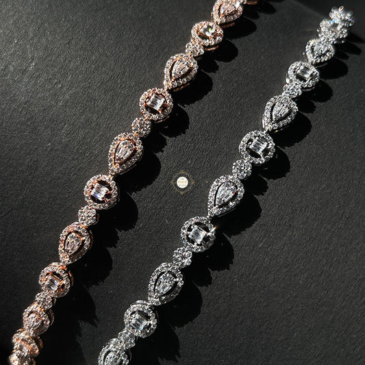 Sparkling Silver Loop of Light Bracelet
