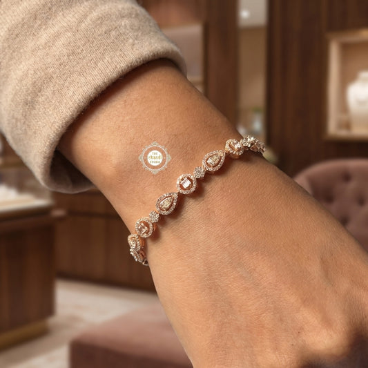 Sparkling Silver Loop of Light Bracelet