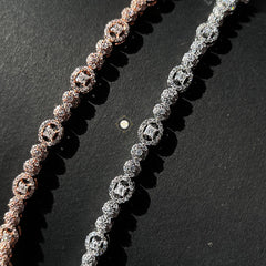 Sparkling Silver Circle Spark Bracelet