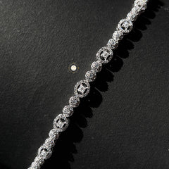 Sparkling Silver Circle Spark Bracelet