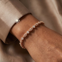 Sparkling Silver Glow Chain Bracelet