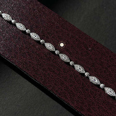 Sparkling Silver Glow Chain Bracelet