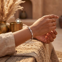 Sparkling Silver Glow Chain Bracelet