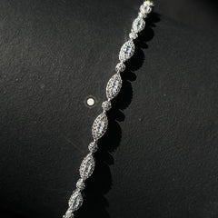 Sparkling Silver Glow Chain Bracelet