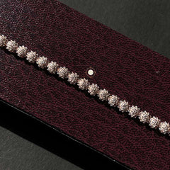 Sparkling Silver Bloom Elegance Bracelet