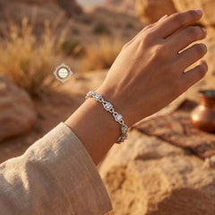 Sparkling Silver Bloom Spark Bracelet