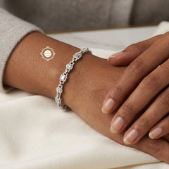 Sparkling Silver Bloom Spark Bracelet