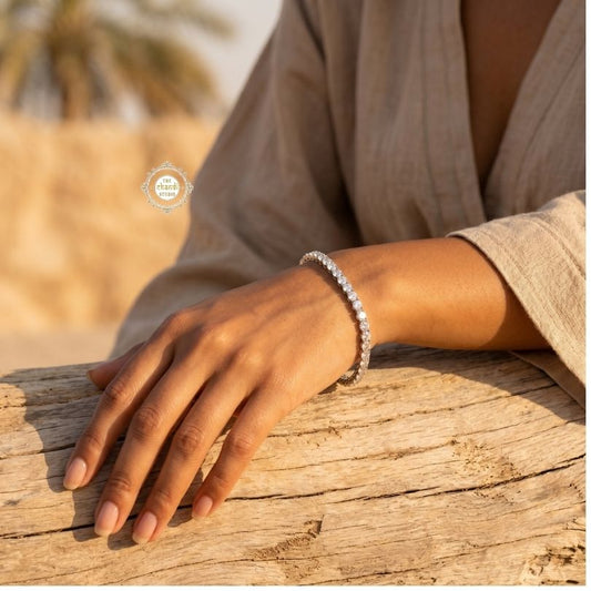 Sparkling Silver Tennis Bracelet