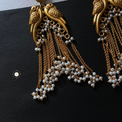 Sterling Silver Pearl Parrot Earring