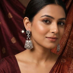 Sterling Silver Lightweight Ganesha Motif Earring