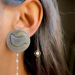 Sterling Silver Parinde Pearl Jhumki