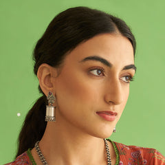 Romantic Peacock Cylindrical Jhumka