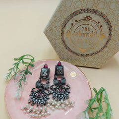 Dilkash Peacock Pearl Drops Earring