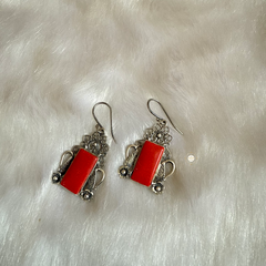 Intricate Stone Hoop Earring