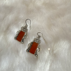 Intricate Stone Hoop Earring