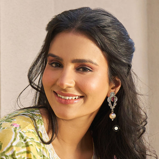 Nazaakat Stone Ball Drop Earring