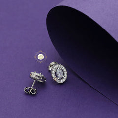 Sparkling Treasure Oval Earring