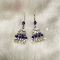 Peacock Hoop Earring