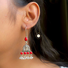 Peacock Hoop Earring